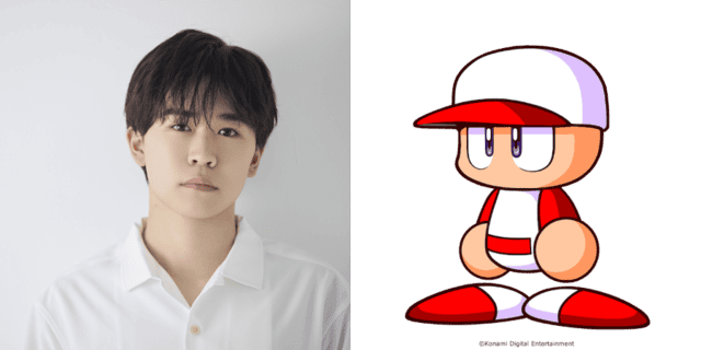 主演を務める鈴木福と、鈴木演じる西野のモチーフ・パワプロくん