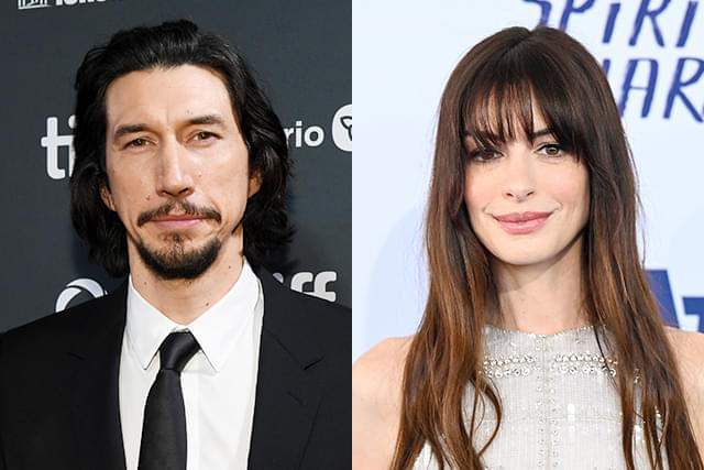 アダム・ドライバー(左)、アン・ハサウェイ(右)