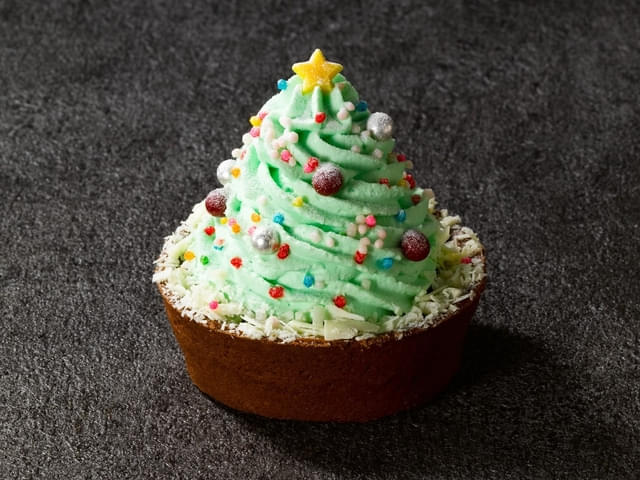 <フロッグカフェ>の「クリスマスツリータルト」750円(税込)