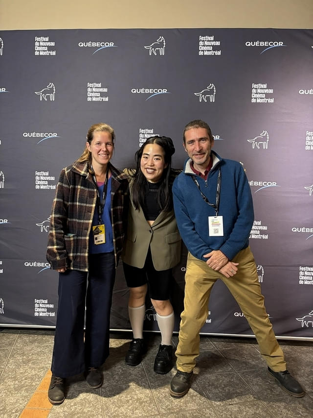 モントリオール・ニュー・シネマ国際映画祭にて（右は映画祭プログラマーのジュリアンさん）