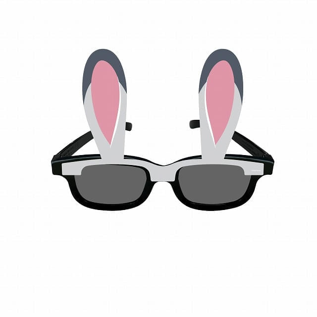 メガネに貼り付けた際のイメージ