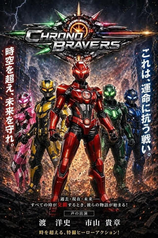 闇のAIから地球を救うSFヒーローアクション「クロノブレイバーズ」7月8日放送開始 「宇宙刑事シャリバン」渡洋史らが声の出演