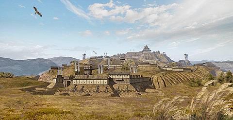 映画の舞台となる春日城のイメージボード