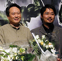 （左より）アン・リー監督、ウィルソン・タン