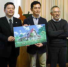 （左より）矢内廣氏、宮崎吾朗氏、 鈴木敏夫プロデューサー