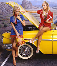 なにかとお騒がせ 「シンプルライフ」のパリス（左）とニコール