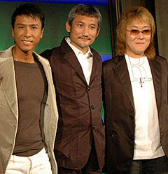 日中の実力派によるコラボが実現 （左より）ドニー・イェン、ツイ・ハーク監督、川井憲次