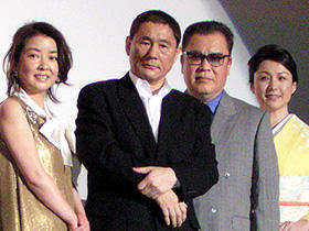 （左から）岸本加世子、北野武、江守徹、松坂慶子