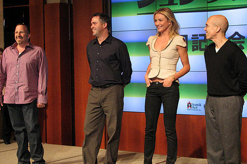 キャメロン＆紀香の日米フィオナ姫が華麗な2ショット「シュレック3」