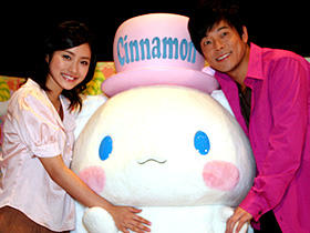 「シナモン the movie」で声優を務める2人 （左から）結婚は当分先の石原さとみ、 子供の予定は未定の陣内智則