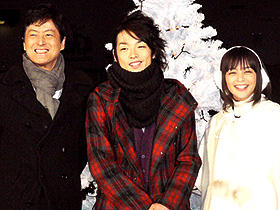 前代未聞のスケートリンク極寒試写会を敢行！「スマイル／聖夜の奇跡」