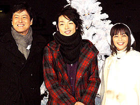 前代未聞のスケートリンク極寒試写会を敢行！「スマイル／聖夜の奇跡」