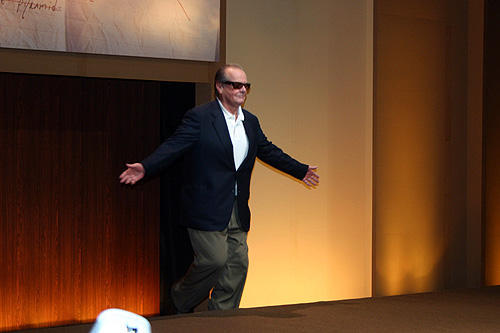 ジャック・ニコルソン14年ぶりの来日。「最高の人生の見つけ方」会見