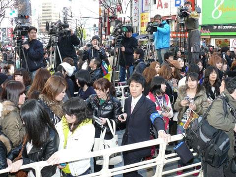 中止になった会場周辺