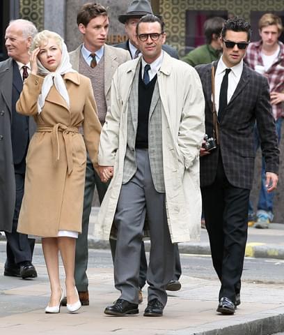 マリリン・モンロー姿のミシェル・ウィリアムズ、現場写真を公開