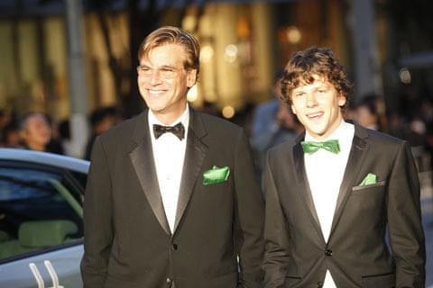 オープニング作品「ソーシャル・ネットワーク」 主演のジェシー・アイゼンバーグと 脚本のアーロン・ソーキン