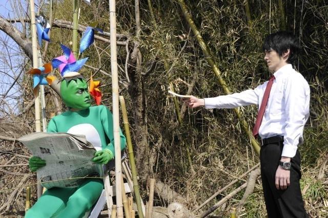 河童の村長とリクが対面