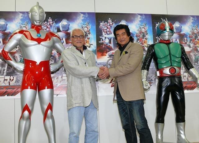 ウルトラマン黒部進＆仮面ライダー藤岡弘、初の2ショット会見