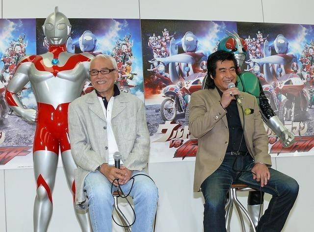 ウルトラマン黒部進＆仮面ライダー藤岡弘、初の2ショット会見