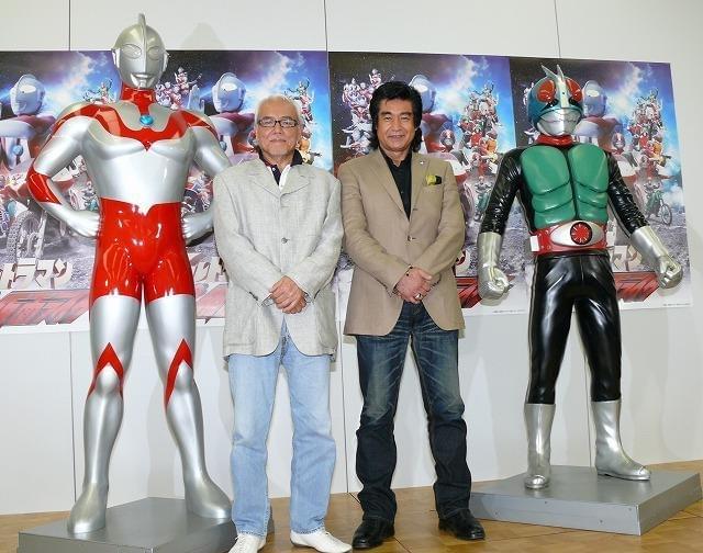 ウルトラマン黒部進＆仮面ライダー藤岡弘、初の2ショット会見