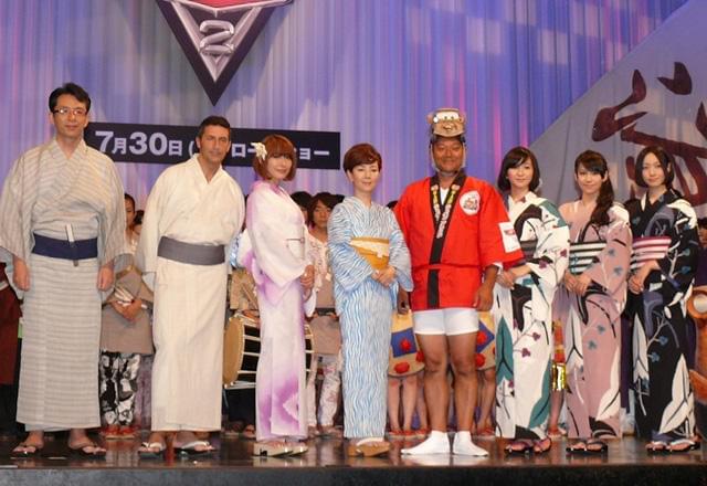 Perfume、浴衣で美脚封印 「カーズ2」ジャパンプレミア