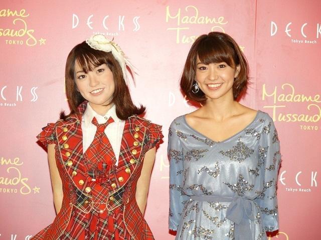 AKB48大島優子、似すぎて「怖い」本人等身大フィギュアと初対面