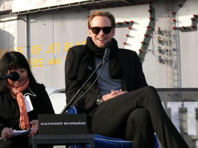 米映画「バトルシップ」日本初となる空母ジョージ・ワシントン艦上で会見