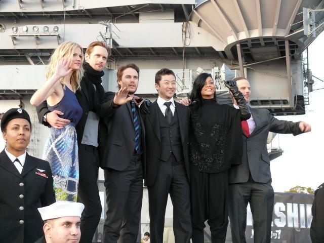 米映画「バトルシップ」日本初となる空母ジョージ・ワシントン艦上で会見