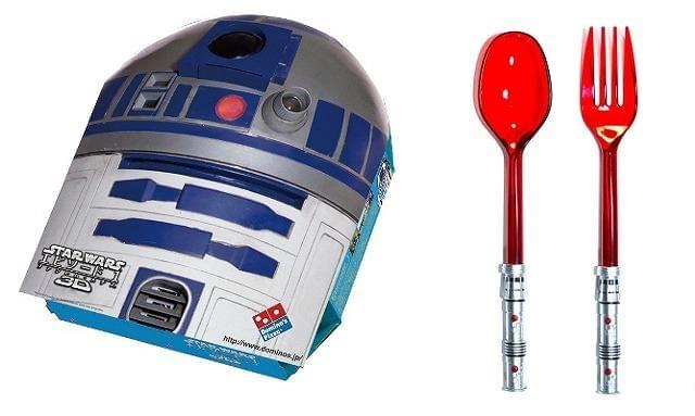 「スター・ウォーズ」×ドミノ・ピザ第2弾、ライトセーバーが食器に