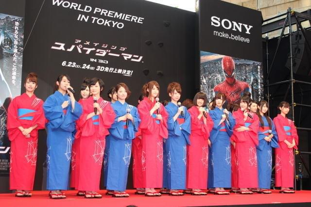 スパイダーマン、六本木ヒルズを“滑空” 新シリーズ第1弾が日本でワールドプレミア