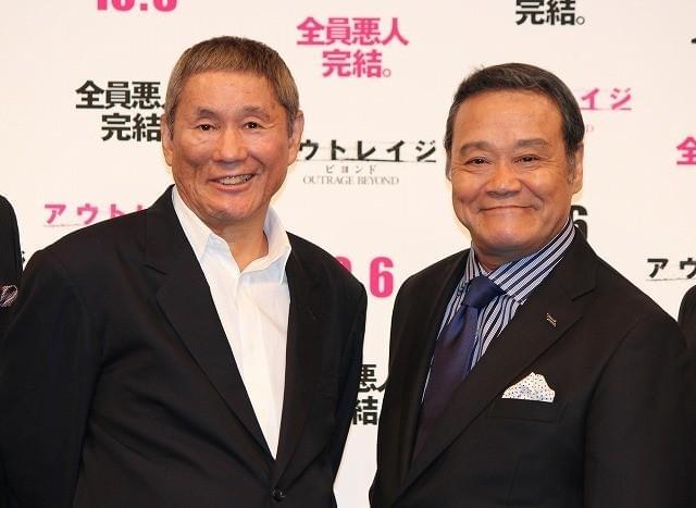 北野武監督「アウトレイジ ビヨンド」完成披露に“悪人”12人ズラリ勢ぞろい