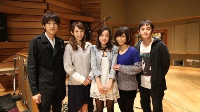 （左から）北川悠仁、平野綾、潘めぐみ、伊瀬茉莉也、岩沢厚治