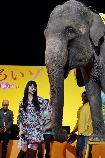 宮崎あおい、本田望結ちゃんら、本物のゾウに大興奮「すごい！ ヤバイ！」