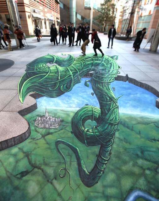 ギネス認定の3Dトリックアートが日テレに出現！