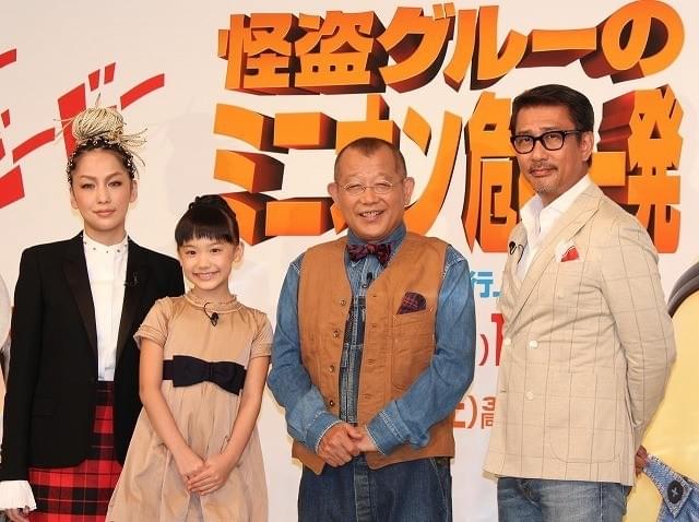 吹き替えを担当した中島美嘉、芦田愛菜、笑福亭鶴瓶、中井貴一(左から)