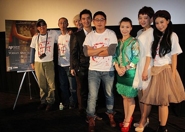 上映後のティーチインに出席したヤン・フイロン監督ら