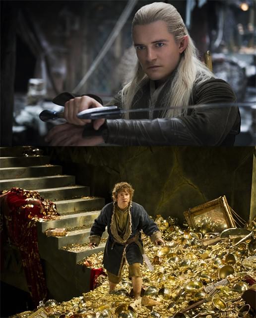 第2章からの最新カット（上：レゴラス／下：ビルボ）