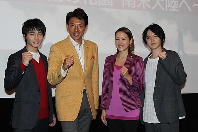 番組収録に臨んだ(左から) 野村周平、松岡修造、SHELLY、林遣都