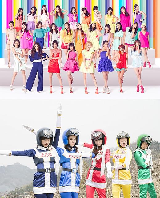 E-girl（写真上）が「女子ーズ」（下）の 世界をポップに彩る