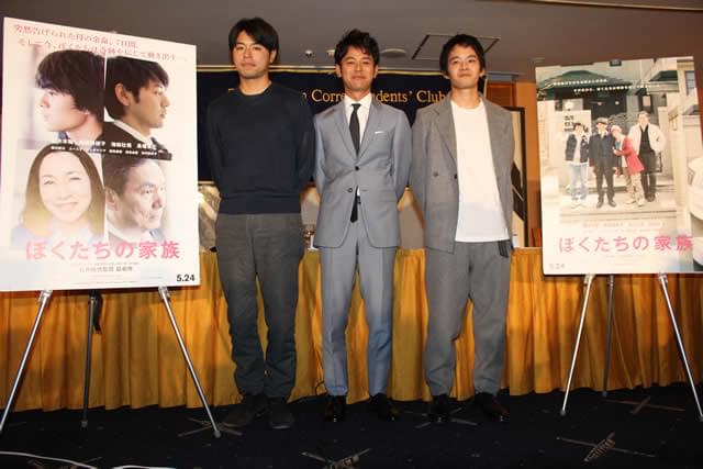 (左から)石井裕也監督、妻夫木聡、池松壮亮