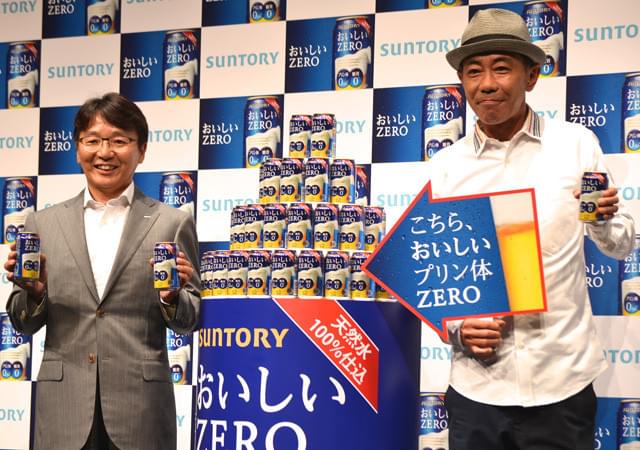 木梨憲武「おいしいZERO」CMで振分親方と共演「もう“ふりかけ”親方じゃない！」