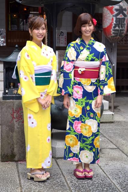 石橋杏奈＆大島麻衣＆前田公輝、浴衣姿で「トリハダ」大ヒットを祈願