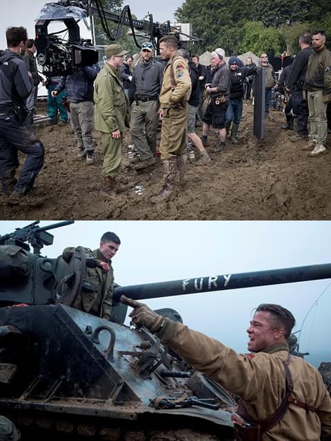 公開されたメイキング画像（上）と新場面写真（下）