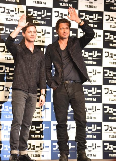 ブラッド・ピット＆ローガン・ラーマン、渾身作「フューリー」携え来日！