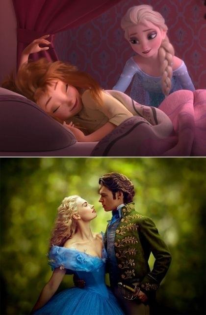 眠るアナを優しく起こすエルサ「アナと雪の女王」短編、場面写真初公開