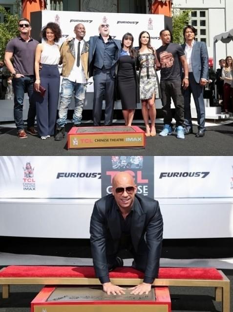 TCLチャイニーズ・シアターの前庭に 手形と足型を刻んだビン・ディーゼル