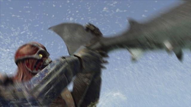 新生巨大サメと巨人の頂上決戦 「メガ・シャーク」新作、予測不能な予告入手