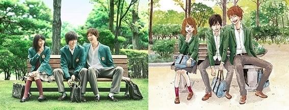 土屋太鳳＆山崎賢人＆竜星涼、「orange」ポスターで原作本表紙絵を再現！