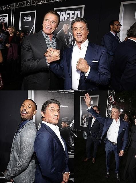 シュワ、ラングレンが「ロッキー」新章「クリード」プレミアに集結！あの“アポロ”も登場