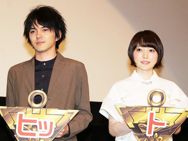 舞台挨拶に登壇した林遣都と花澤香菜